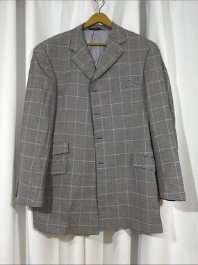 Steve Harvey Collection Sport Coat Hand Tailored Extra Fine Merino Wool Blazer